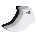adidas  Cushioned Sportswear Ankle Socks 3 Pairs Grey/White/Black  XL