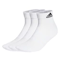 adidas  Cushioned Sportswear Ankle Socks 3 Pairs White  XL