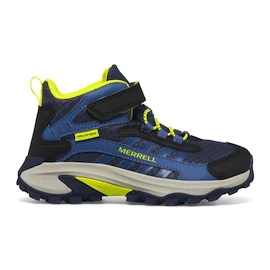 Baba kültéri cipő Merrell Moab Speed 2 Mid A/C Wtpf Navy/Hi Viz