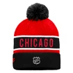 Berretto invernale Fanatics  Authentic Pro Game & Train Cuffed Pom Knit Chicago Blackhawks