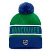 Berretto invernale Fanatics  Authentic Pro Game & Train Cuffed Pom Knit Vancouver Canucks
