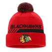 Berretto invernale Fanatics  Authentic Pro Locker Room Cuffed Pom Knit NHL Chicago Blackhawks