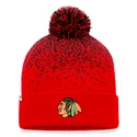 Berretto invernale Fanatics Iconic Gradiant Iconic Gradiant Beanie Cuff with Pom Chicago Blackhawks