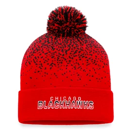 Berretto invernale Fanatics Iconic Gradiant Iconic Gradiant Beanie Cuff with Pom Chicago Blackhawks