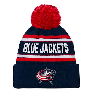 Berretto per bambini Outerstuff  WORDARK JACQUARD CUFF POM COLUMBUS BLUE JACKETS
