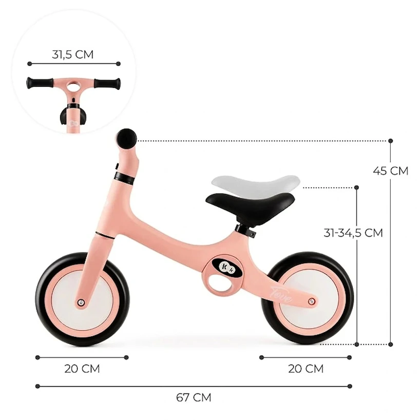 Bici senza pedali per bambini Kinderkraft Tove Rose Pink