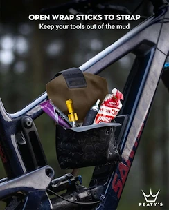 Borsa da telaio PEATY'S  Holdfast trail tool wrap - nightrider black (phf-ttw-nrb-25)
