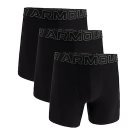 Boxer da uomo Under Armour Perf Tech Solid 6in 3Pack Black