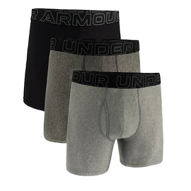 Boxer da uomo Under Armour Perf Tech Solid 6in 3Pack Steel Heather