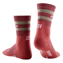 Calze a compressione da donna CEP  80s Mid Cut Berry/Sand