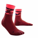 Calze a compressione da donna CEP Camocloud Mid Cut Pink/Peacot