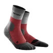 Calze a compressione da donna CEP Hiking Light Merino Mid Cut Berry/Grey