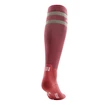 Calzettoni a compressione da donna CEP  80s Hiking Berry/Sand