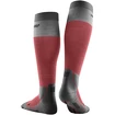 Calzettoni a compressione da donna CEP Hiking Light Merino Berry/Grey