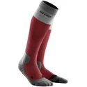 Calzettoni a compressione da donna CEP Hiking Light Merino Berry/Grey