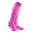 Calzettoni a compressione da donna CEP  Ultralight Pink/Light Grey