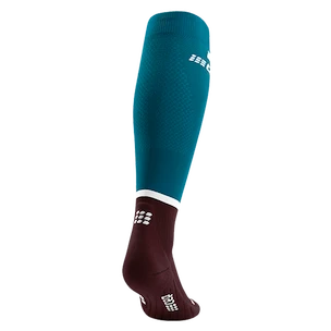 Calzettoni a compressione da uomo CEP  4.0 Petrol/Dark Red