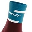 Calzini a compressione da uomo CEP  4.0 Petrol/Dark Red