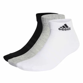 Calzini adidas Cushioned Sportswear Ankle Socks 3 Pairs Grey/White/Black