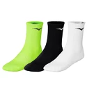 Calzini Mizuno  Training 3P Socks White/Black/Neolime