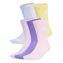 Calzini per bambini adidas  Cushined Crew Violet Fusion 6 Pack  S