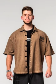 Camicia da uomo Nebbia Washed-off Oversized Shirt 90s THROWBACK 347 Light Brown