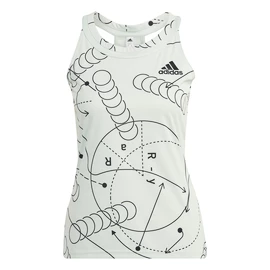 Canotta da donna adidas Club Graphic Tank Linen Green