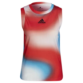 Canotta da donna adidas Melbourne Printed Match Tank White/Red/Blue