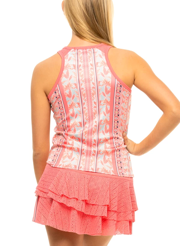 Canotta da donna Lucky in Love  Flower Patch Tuck Tank Melon S
