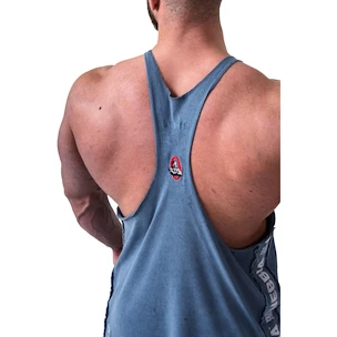 Canotta da uomo Nebbia NEBBIA x OLYMPIA Washed Muscle Back Stringer GOLDEN AGE 791 blue