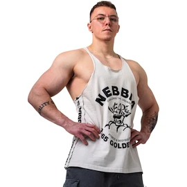 Canotta da uomo Nebbia NEBBIA x OLYMPIA Washed Muscle Back Stringer GOLDEN AGE 791 light grey