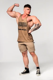 Canotta da uomo Nebbia  Washed-off Oversized Stringer MAX OUT 359 Light Brown XL
