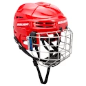 Casco da hockey Bauer  IMS 5.0 II Combo Red Senior