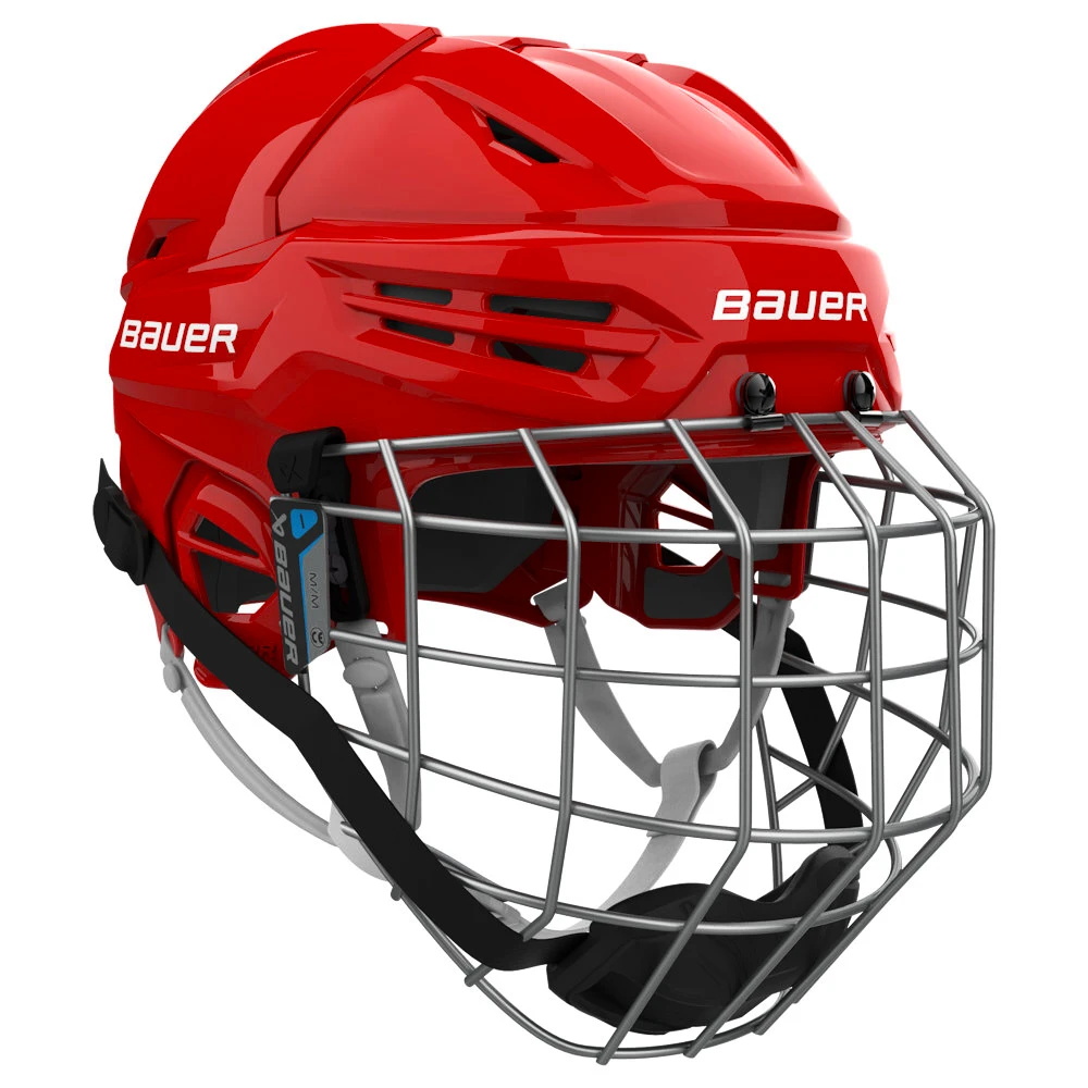 Casco da hockey Bauer RE-AKT 55 Combo Red Senior L