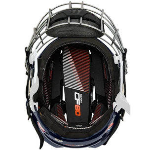 Casco da hockey Warrior Covert CF 80 Combo Navy Senior