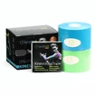 Cerotto taping BronVit Sport kinesiology tape balení 2 x 6m – classic –  modrá + zelená