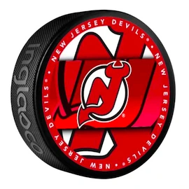 Disco da hockey Inglasco Inc. Medallion Blister New Jersey Devils