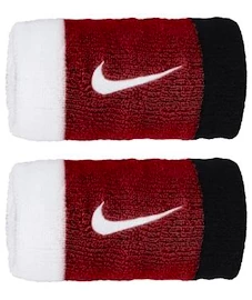 Fascia tergisudore Nike Swoosh Doublewide Wristbands White/University Red