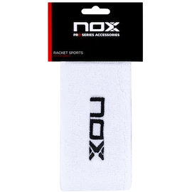 Fascia tergisudore NOX 2 White/Black Logo Long Wristbands
