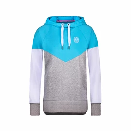 Felpa da donna BIDI BADU Flavia Lifestyle Hoody Aqua/Grey White