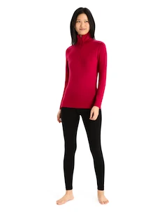 Felpa da donna Icebreaker  W 260 Tech LS Half Zip Cherry