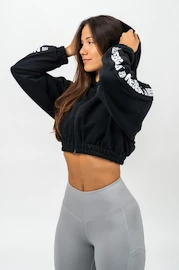 Felpa da donna Nebbia ICONIC Cropped Zip-Up Hoodie 254 black