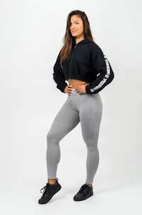 Felpa da donna Nebbia ICONIC Cropped Zip-Up Hoodie 254 black