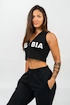 Felpa da donna Nebbia MUSCLE MOMMY Sleeveless Zip-Up Hoodie 258 black