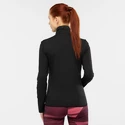 Felpa da donna Salomon  Outrack Full Zip Mid Black