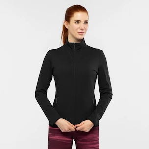 Felpa da donna Salomon  Outrack Full Zip Mid Black