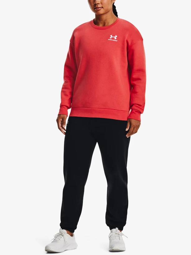 Felpa da donna Under Armour  Essential Fleece Crew-RED