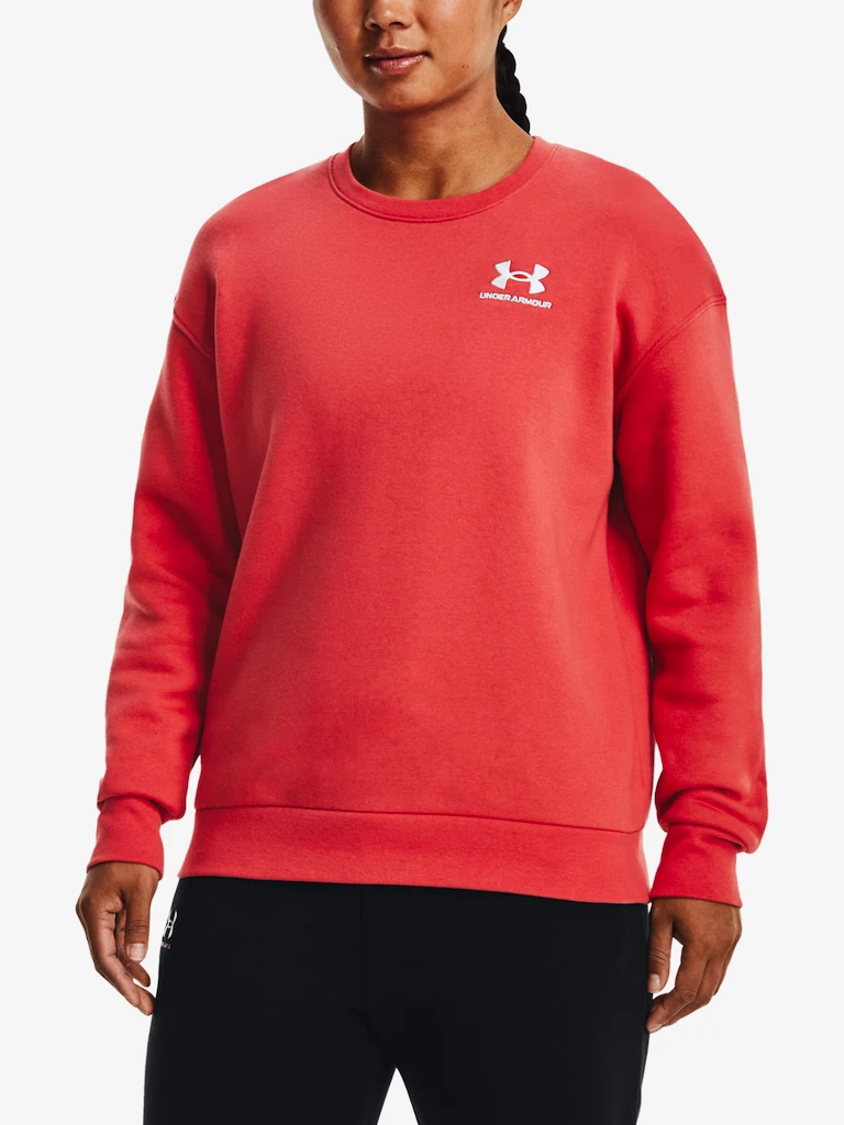 Felpa da donna Under Armour  Essential Fleece Crew-RED