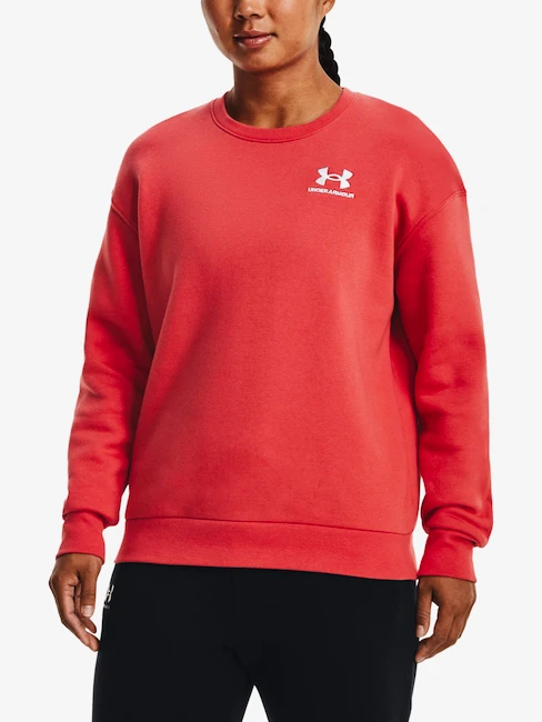 Felpa da donna Under Armour  Essential Fleece Crew-RED