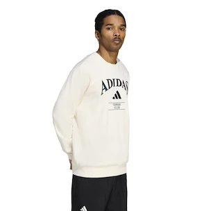 Felpa da uomo adidas  Heritage Graphic Crew Sweatshirt Chalk White / Aurora Ivy